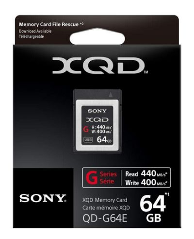 0090280108 - SONY XQD G MEMORY CARD 2933X 440 MB/S 64GB