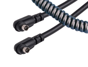 0143300012 - KAISER 1405 CAVO FLASH DOPPIO MASCHIO SPIRALE 60 cm