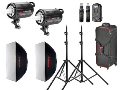0200400016 - JINBEI KIT 2 DII DELICACY 250 (2 delicacy, 2 softbox, 2 stativi, 1 cavo)  OFFERTA ^