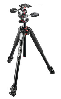 0320010903 - MANFROTTO TREPPIEDE ALLUMINIO MK055XPRO3-3W+TESTA MHXPRO3W