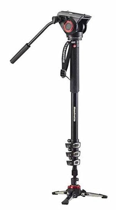 0320460017 - MANFROTTO MONOPIEDE + TESTA VIDEO (MVH500A) 4sezioni 1/4" 3/8" MVMXPRO500