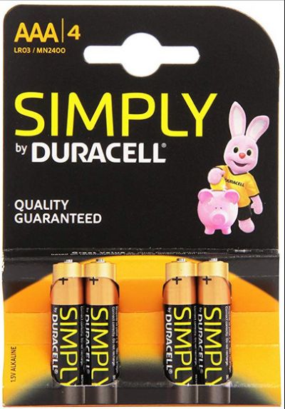0380150004 - DURACELL SIMPLY MN 2400 AAA X4
