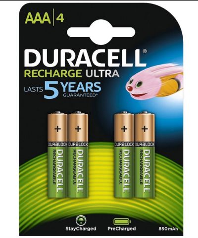 0380152655 - DURACELL Precharged MN 2400 AAA HR03 900 mAh  X4