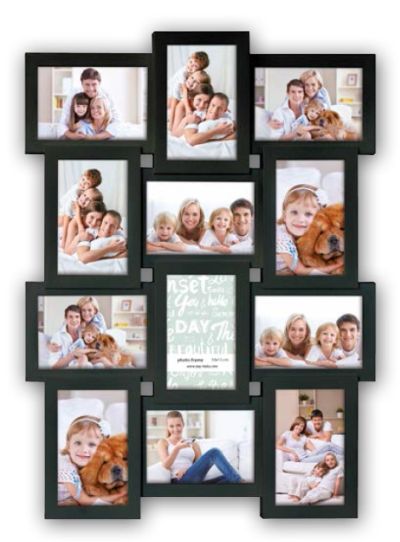 0417710769 - ZEP CORNICE MULTI 12 FOTO NERO 12x 10x15  44,5x58,5 PI02584