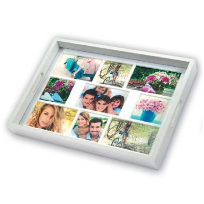 0417711285 - ZEP PORTAFOTO VASSOIO BIANCO 4x10X10 5x10X15 (45X35) W006