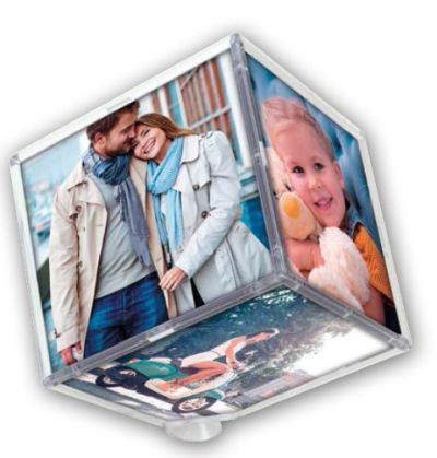 0417711970 - ZEP PORTAFOTO CUBO ROTANTE SMALL TRASP  6x 10X10 CRS10T