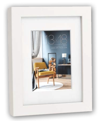 0417712759 - ZEP CORNICE NIKI WHITE CON PASSEPARTOUT 15X20 / 20X30 V5923W
