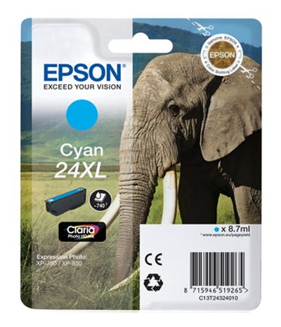 0622120242 - EPSON T2432 XL CIANO 9,8ml ELEFANTE