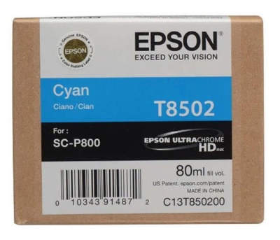 0622121308 - EPSON T8502 80 ml  P800  CIANO