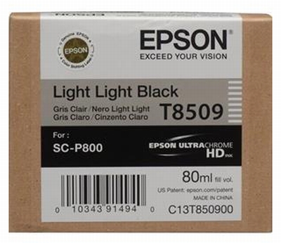 0622121315 - EPSON T8509 80 ml  P800  LIGHT LIGHT BLACK