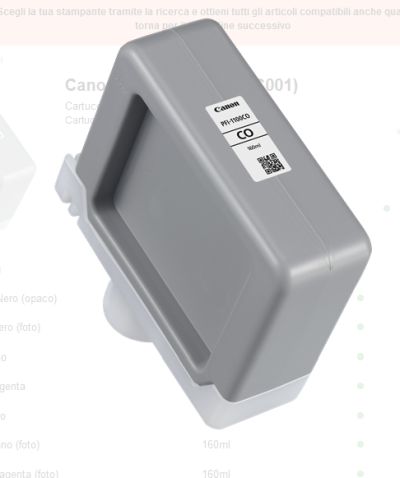 0628299118 - CANON INK PFI1100 CO TRASPARENTE 160ml ^