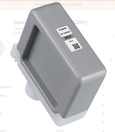 0628299126 - CANON INK PFI1100 PGY GRIGIO FOTO 160ml ^