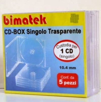 0895801008 - AG CUSTODIA CD SINGOLA TRASPARENTE 10 pezzi