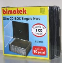 0895801009 - AG CUSTODIA CD SINGOLA SLIM NERO 10 pezzi