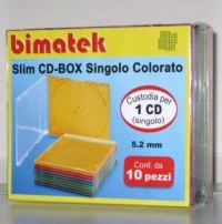 0895801010 - AG CUSTODIA CD SINGOLA SLIM COLORATO 10 pezzi
