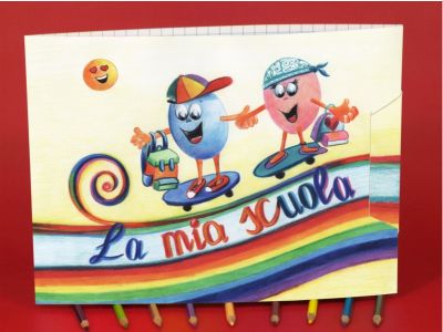 1032260060 - EDICART PORTA FOTO SCUOLA 275 SKATEBOARD X FOTO 13x18 15x21 15x22 (23X17,3) / 100 PZ